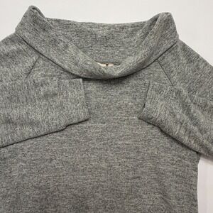 Soft Surroundings Gray Cowl Neck Long Sleeve Knit Tunic Dress Small 2DA13
